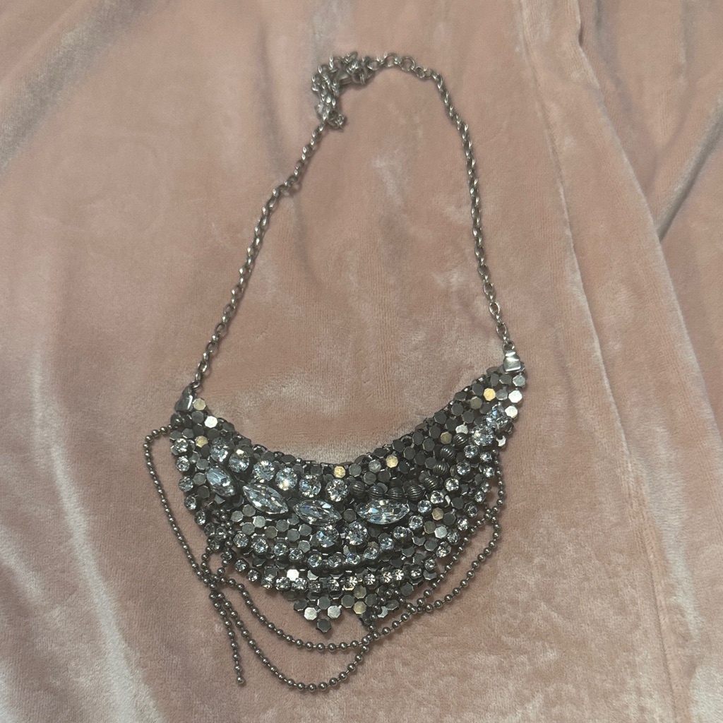 Sorrelli Black And Silver Crystal Necklace 125$